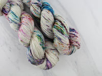 PARTY LIKE IT'S 2023 on Sparkly Merino Sock - Purple Lamb