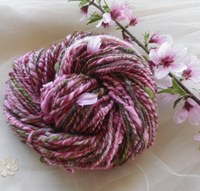 PEACH BLOSSOM Luxury Spinning Batts - Purple Lamb