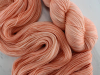 PEACH GELATO Indie-Dyed Yarn on Feather Sock