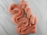 PEACH GELATO Indie-Dyed Yarn on Feather Sock