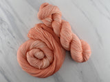PEACH GELATO Indie-Dyed Yarn on Feather Sock