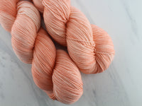 PEACH GELATO Indie-Dyed Yarn on Feather Sock