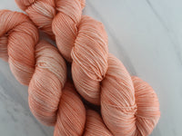 PEACH GELATO Indie-Dyed Yarn on Feather Sock