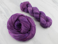 PHANTOM OF THE OPERA Indie-Dyed Yarn on Feather Sock - Purple Lamb
