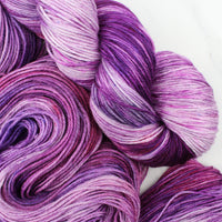 PHANTOM OF THE OPERA Hand-Dyed Yarn on So Silky Sock - Purple Lamb