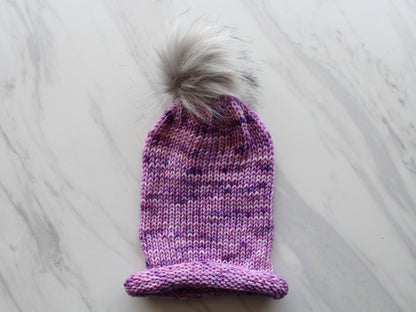 PURPLE DELIGHT on Squiggle Sock - Indie-Dyed Yarn - Purple Lamb