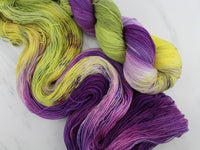 PURPLE IRIS Indie-Dyed Yarn on Feather Sock - Purple Lamb
