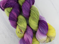 PURPLE IRIS Indie-Dyed Yarn on Feather Sock - Purple Lamb