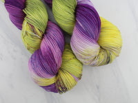 PURPLE IRIS Indie-Dyed Yarn on Feather Sock - Purple Lamb
