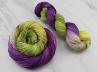PURPLE IRIS Indie-Dyed Yarn on Feather Sock - Purple Lamb