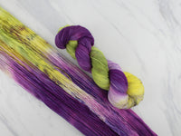 PURPLE IRIS Indie-Dyed Yarn on Feather Sock - Purple Lamb