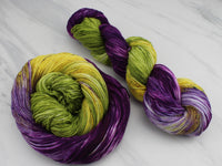 PURPLE IRIS Indie-Dyed Yarn on Sock Perfection - Purple Lamb