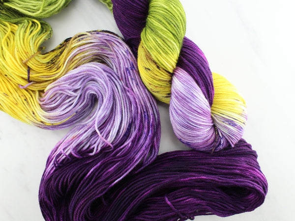 PURPLE IRIS Indie-Dyed Yarn on Super Sport