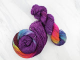 PURPLE PRISM Hand-Dyed Yarn on Sparkly Merino Sock - Purple Lamb