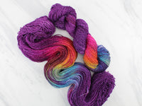 PURPLE PRISM Hand-Dyed Yarn on Sparkly Merino Sock - Purple Lamb