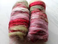 ROSE GARDEN Spinning Fiber Batts - Purple Lamb