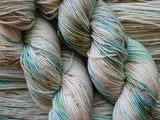 SEASHELL Hand-Dyed Yarn on Sparkly Merino Sock - Purple Lamb