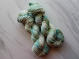 SEASHELL Hand-Dyed Yarn on Sparkly Merino Sock - Purple Lamb