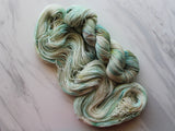 SEASHELL Hand-Dyed Yarn on Sparkly Merino Sock - Purple Lamb