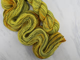 SUNFLOWER Indie-Dyed Yarn on Stained Glass Sock - in solidarity with Ukraine - Purple Lamb