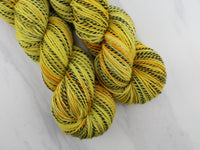 SUNFLOWER Indie-Dyed Yarn on Stained Glass Sock - in solidarity with Ukraine - Purple Lamb