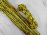 SUNFLOWER Indie-Dyed Yarn on Stained Glass Sock - in solidarity with Ukraine - Purple Lamb