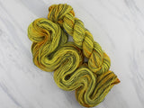 SUNFLOWER Indie-Dyed Yarn on Stained Glass Sock - in solidarity with Ukraine - Purple Lamb