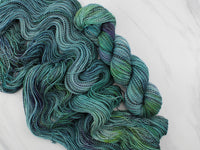 THE HANDS OF THE KING Hand-Dyed Yarn on Stained Glass Sock - Purple Lamb