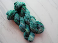 THE HANDS OF THE KING Indie-Dyed Yarn on Sparkly Merino Sock