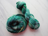 THE HANDS OF THE KING Indie-Dyed Yarn on Sparkly Merino Sock - Purple Lamb