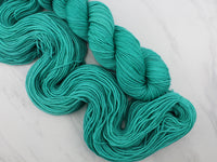TURQUOISE Hand-Dyed Yarn on Squoosh DK - Purple Lamb