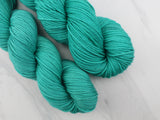 TURQUOISE Hand-Dyed Yarn on Squoosh DK - Purple Lamb