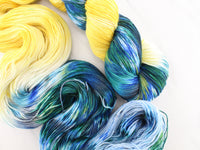 VAN GOGH'S STARRY NIGHT - Assigned Pooling Colorway on Feather Sock
