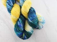 VAN GOGH'S STARRY NIGHT - Assigned Pooling Colorway on Feather Sock