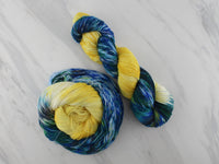 VAN GOGH'S STARRY NIGHT - Assigned Pooling Colorway on Feather Sock