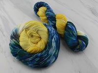 VAN GOGH'S STARRY NIGHT - Assigned Pooling Colorway on Feather Sock
