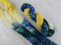 VAN GOGH'S STARRY NIGHT - Assigned Pooling Colorway on Feather Sock