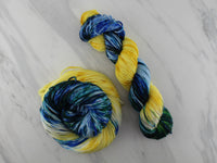 VAN GOGH'S STARRY NIGHT - Assigned Pooling Colorway on Squoosh DK