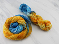 VAN GOGH'S STILL LIFE WITH TWO SUNFLOWERS on Buttery Soft DK - Purple Lamb