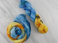 VAN GOGH'S STILL LIFE WITH TWO SUNFLOWERS on Sock Perfection - Purple Lamb