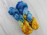 VAN GOGH'S STILL LIFE WITH TWO SUNFLOWERS Hand-Dyed Yarn on Wonderful Worsted - Purple Lamb