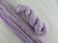 VIOLET GELATO Indie-Dyed Yarn on Feather Sock